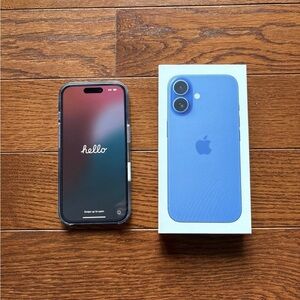 APPLE iPhone 16, Ultramarine, 128GB, Unlocked